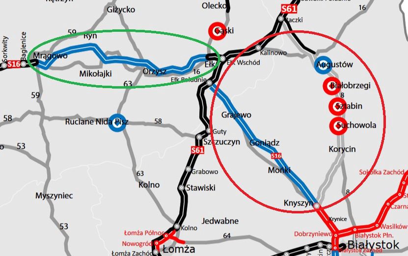 Zaznaczona na zielono droga ekspresowa powstanie, na czerwono