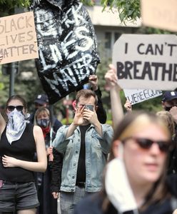 Protest przed ambasadą USA w Warszawie. "Rasizm to też zbrodnia"