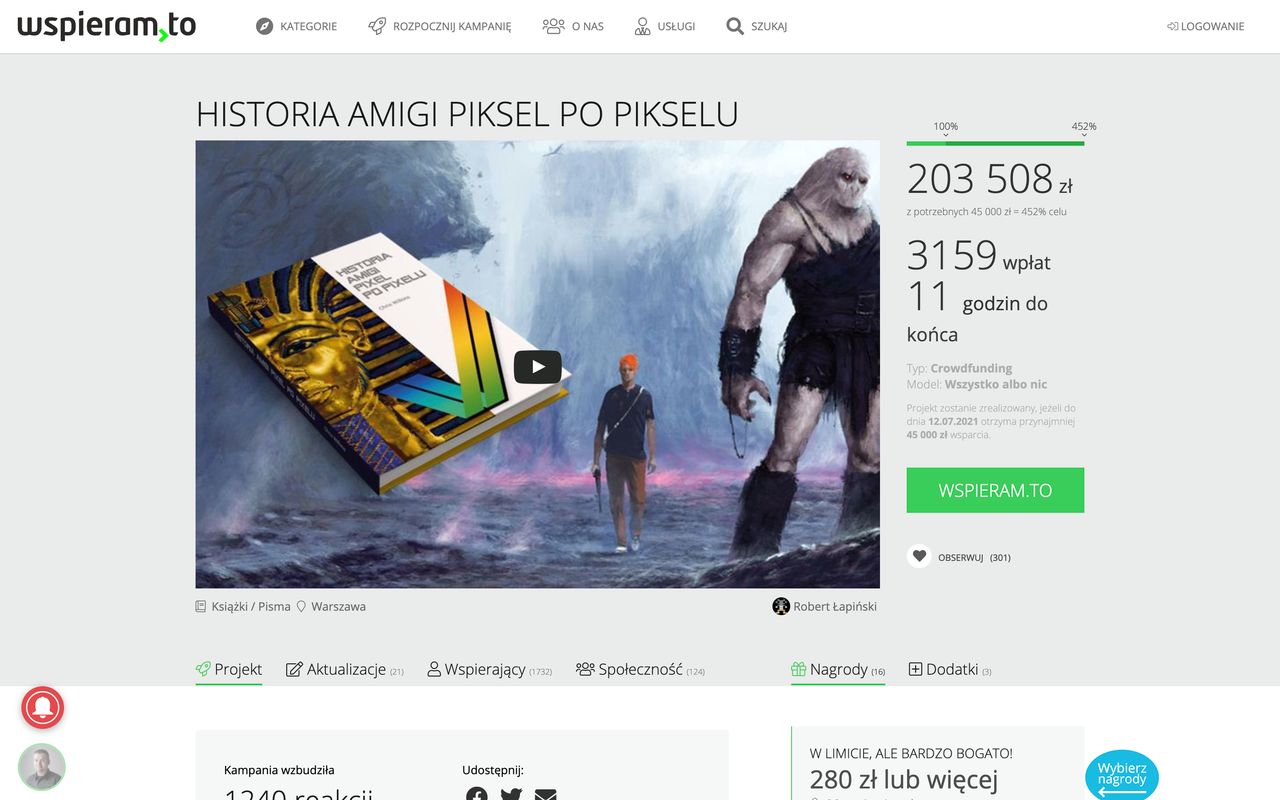 Historia Amigi Piksel po Pikselu. Zebrano ponad 200 tys. zł!