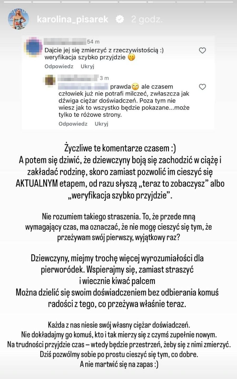 Apel Karoliny Pisarek