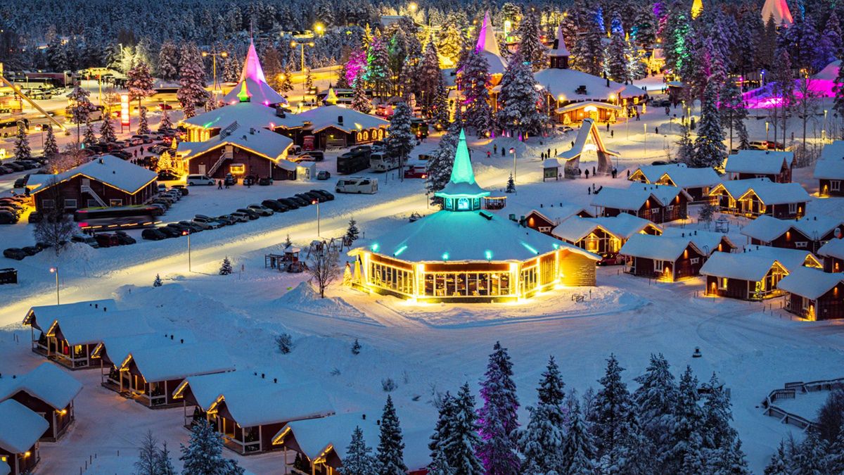 Wioska św. Mikołaja z lotu ptaka