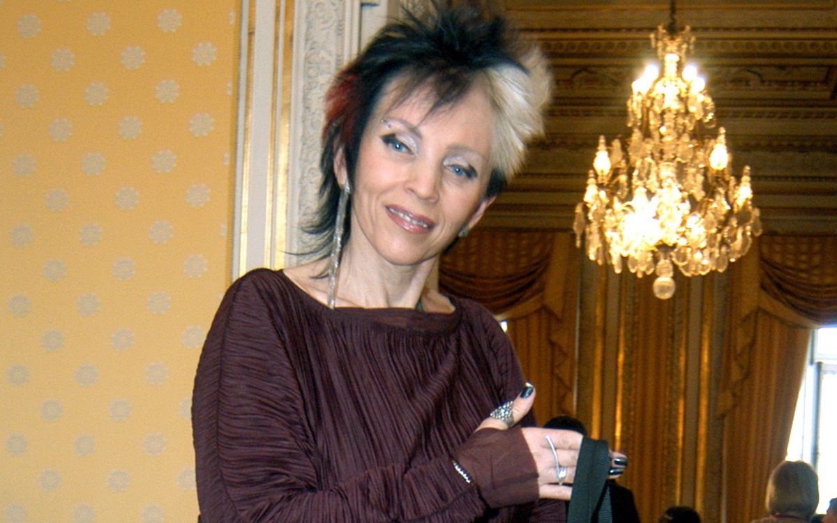Krystyna Mazurówna na pokazie polskiej mody w Paryżu w 2004 roku