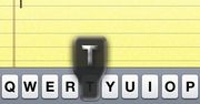 Cienie klawiszy na klawiaturze iPhone'a
