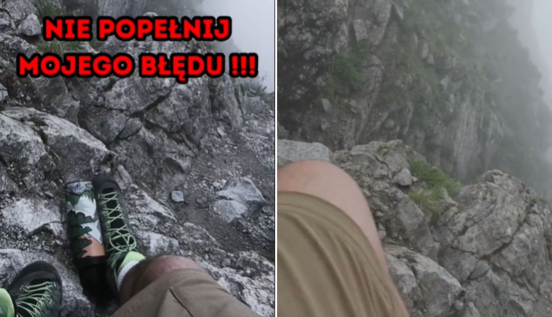 "Nie popełnij mojego błędu!" - apeluje turysta