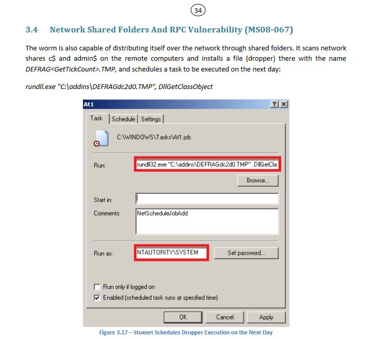 Jedna z podatności wykorzystywanych przez Stuxnet (fot. Eset)