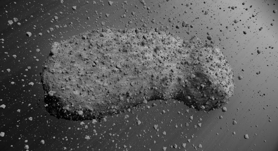 Asteroida Itokawa, która powstała w wyniku zderzenia.