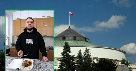 Kupił jedzenie z Sejmu. Mina mówiła sama za siebie