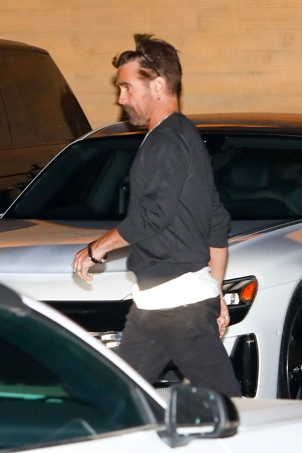 Colin Farrell z Henrym Tadeuszem na kolacji