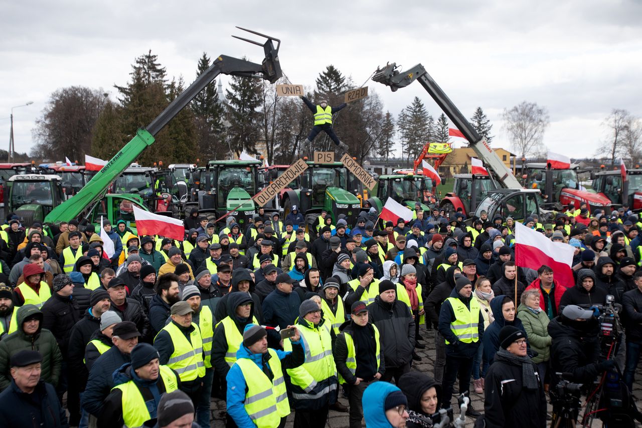 Protest rolników pod Hrubieszowem