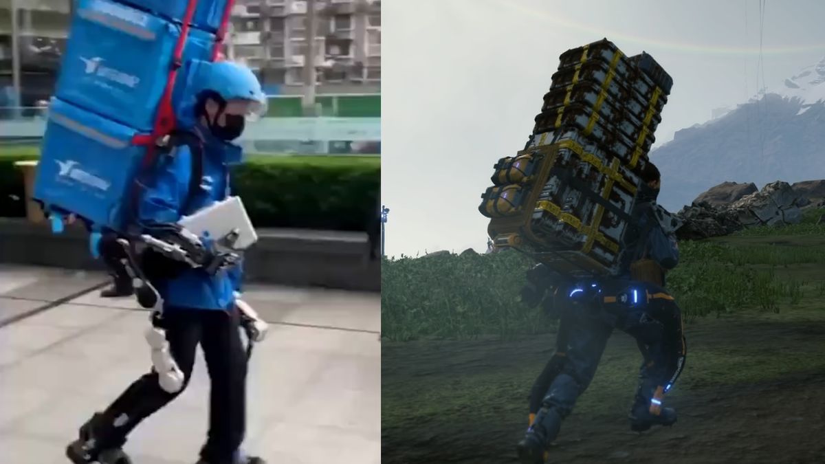 Egzoszkielet jak z Death Stranding. Chiński dostawca jedzenia testuje rozwiązanie 1