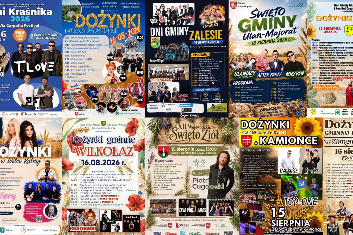 Dożynki w województwie lubelskim 15-16 sierpnia. Gdzie się wybrać? Mamy listę imprez!