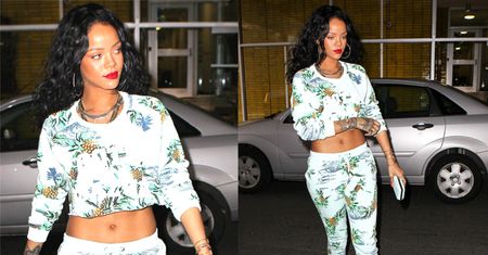 Rihanna chwali się PŁASKIM BRZUCHEM! (ZDJĘCIA)