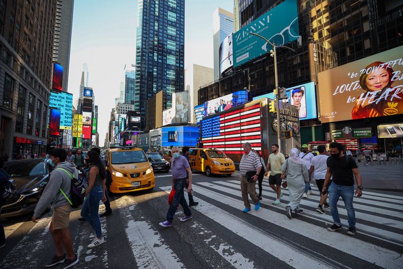 New York City is reopeningNEW YORK, USA - MAY19: Crowds are seen at the Times Square as daily life in New York City, United States on May 19, 2021. Gov. Andrew M. Cuomo announced with the new guidance, fully vaccinated people will no longer have to wear masks in most circumstances. (Photo by Tayfun Coskun/Anadolu Agency via Getty Images)Anadolu Agencycovid19  new york, daily life new york city, grand central new york, new york city reopening, penn station new york, times square, vaccinated new york