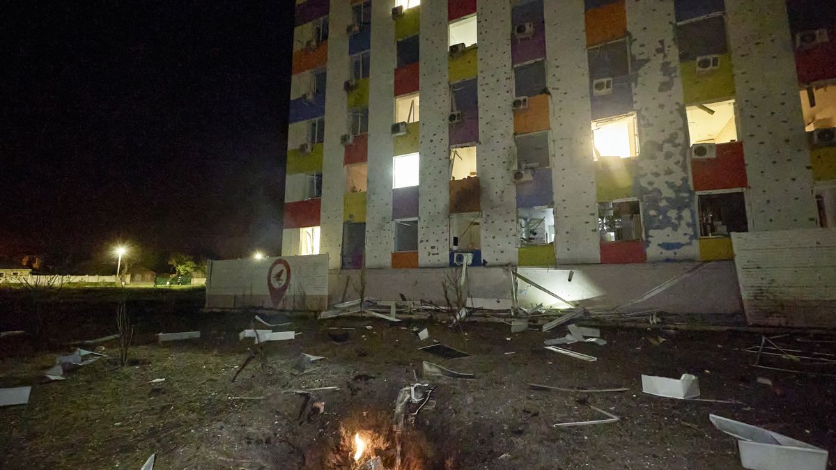 Skutki ataku dronowe w Charkowie