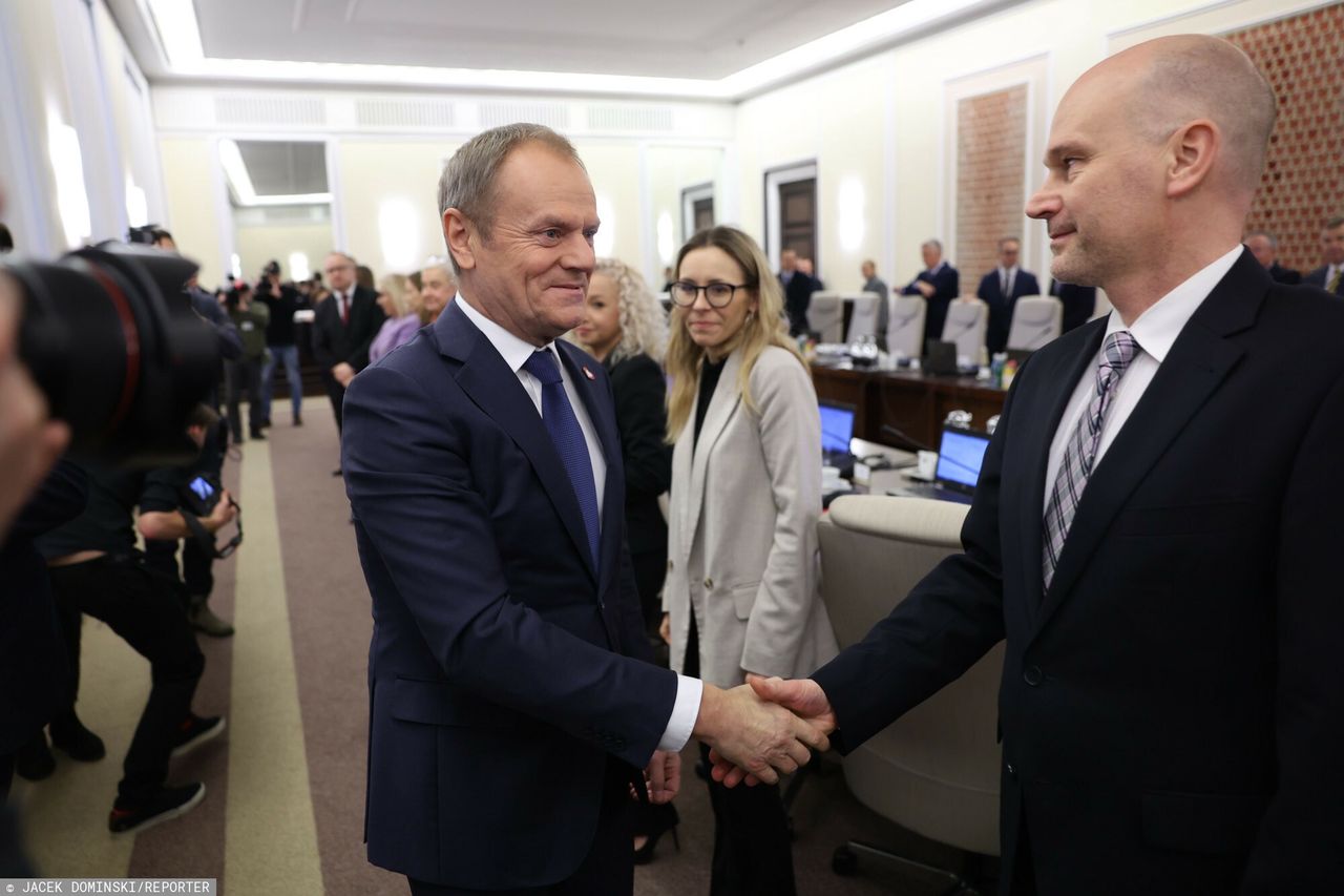 Premier Donald Tusk i minister Maciej Berek