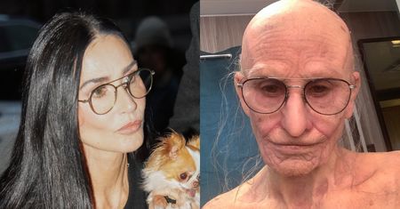 Demi Moore przebrała się na Halloween za łysą staruszkę. Imponująca charakteryzacja?