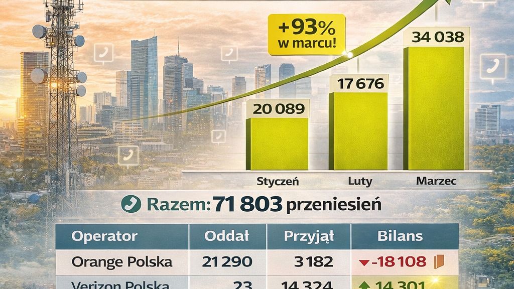 W I kwartale 2026 przeniesiono 71,8 tys. numerów stacjonarnych