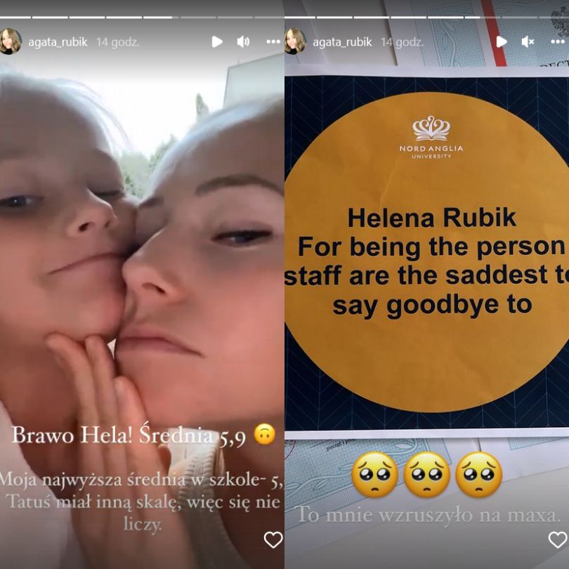 Agata Rubik chwali się świadectwami córek