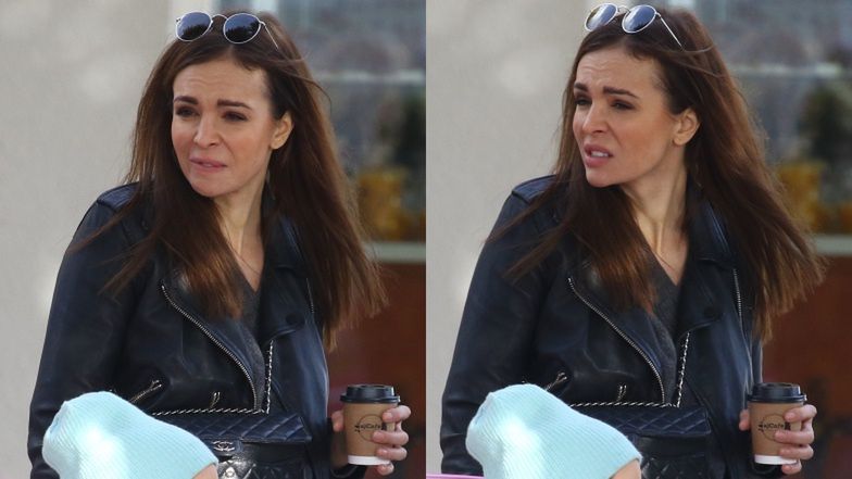 Anna Wendzikowska z córkami nad morzem