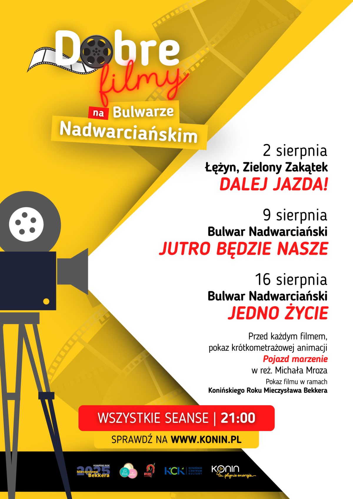 Bulwar Nadwarciański i Łężyn. Sierpniowe seanse filmowe pod gwiazdami