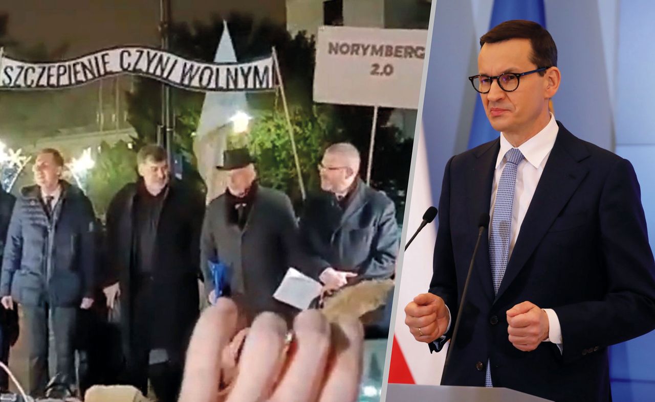 Skandal z transparentem. Morawiecki zabiera głos