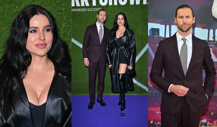 Grzegorz Krychowiak z Celią Januat na premierze serialu o sobie