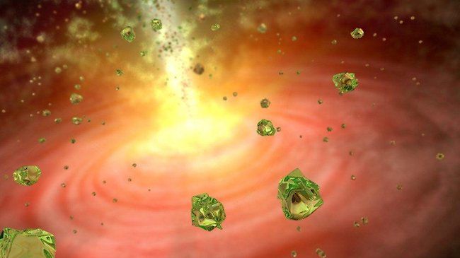 Deszcz zielonych kryształów bombarduje gwiazdę 1