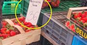 Co roku to samo. Zdjęcie z bazaru. Spójrzcie na truskawki "Polska"