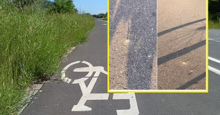 Ktoś poluje na rowerzystów. Zastawia pułapki na ścieżce rowerowej
