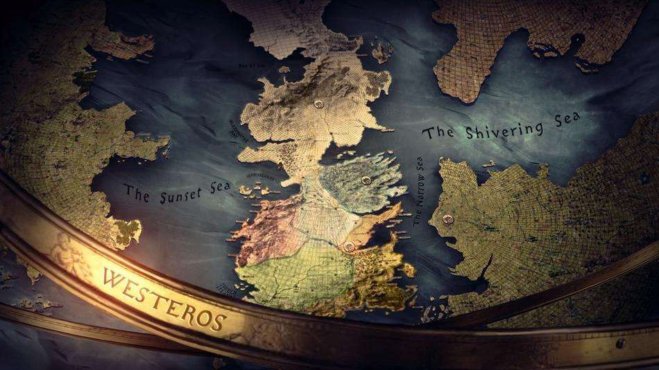 Mapa świata "Gry o tron"