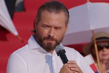 Krzysztof Stanowski podczas debaty o Karolu Nawrockim