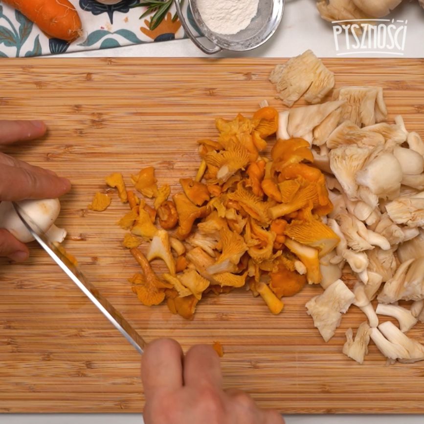 Start with the mushrooms