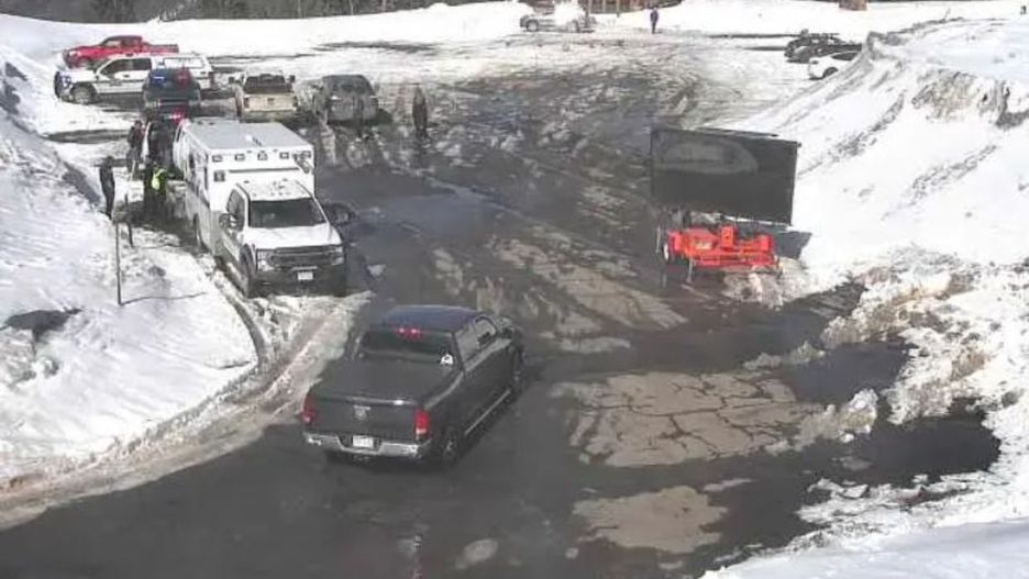 Miejsce wypadku 21-latka, który próbował przeskoczyć na nartach autostradę