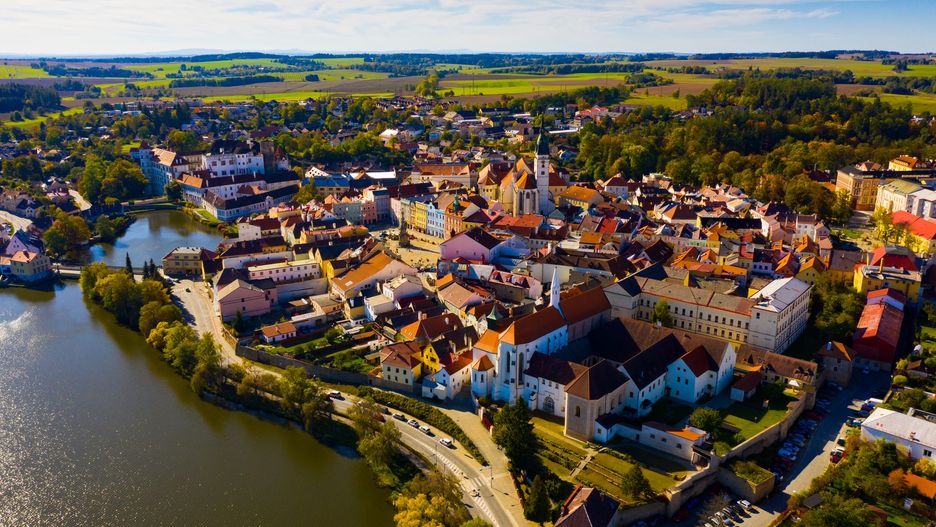 Jindrichuv Hradec z lotu ptaka