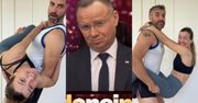 Joanna Koroniewska i Maciej Dowbor ćwiczą taneczne figury, a "ocenia" ich... ANDRZEJ DUDA. "Film ma charakter komediowy" (WIDEO)