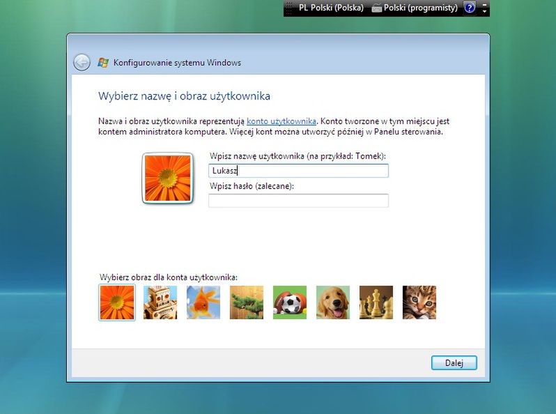 Instalacja Windows Vista krok po kroku 13