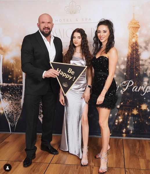 Tomasz Oświeciński z rodziną w sylwestra