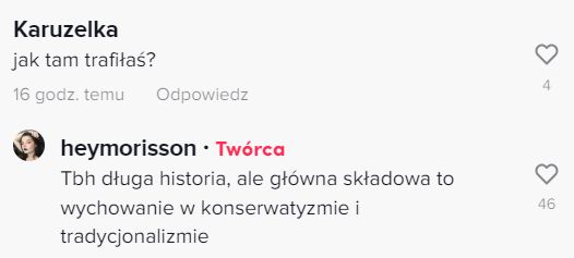 Tiktokera odpowiada na pytania nurtujące obserwatorów.