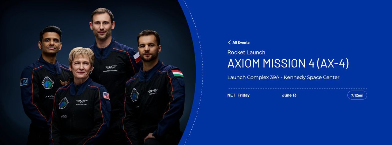 Rozpiska startu misji Ax-4