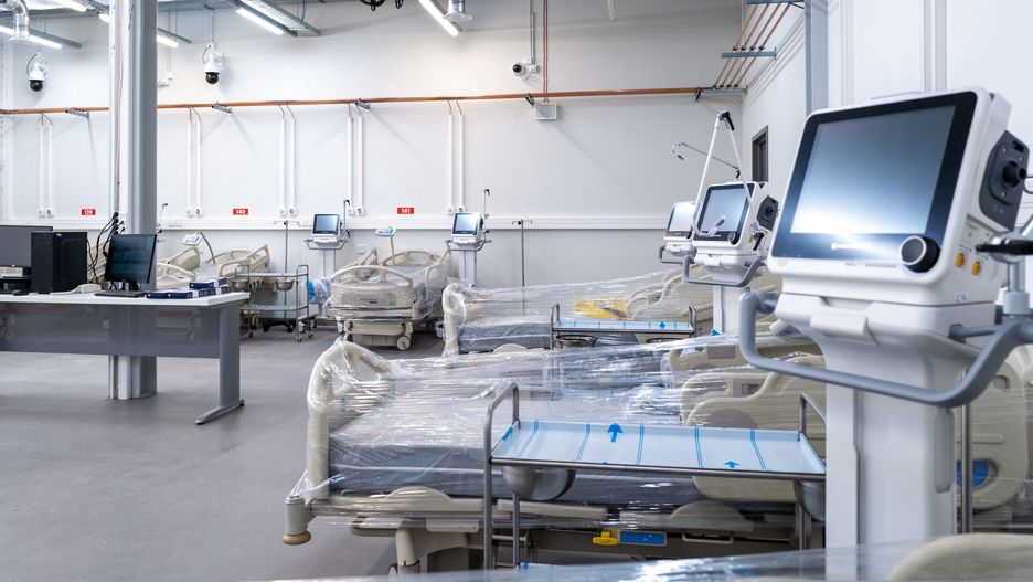 Szpital tymczasowy w Pyrzowicach gotowy do działalności.
