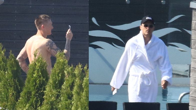 Piłkarze reprezentacji wypoczywają nad basenem