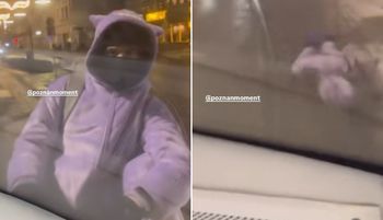 Tak jechał tramwajem. Bolesny finał. Nagranie obiega sieć