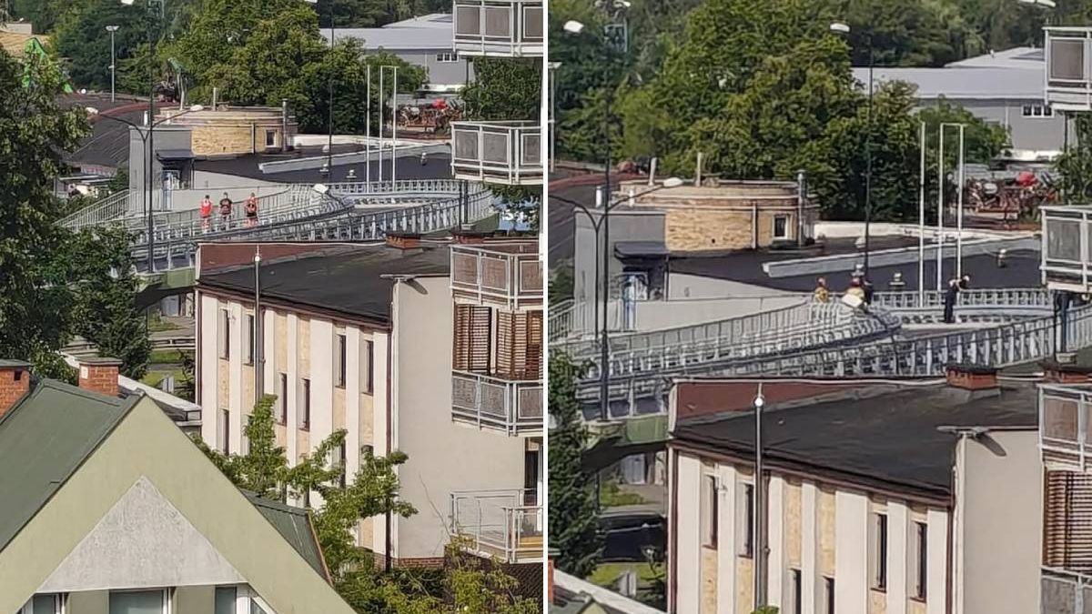 Akcja poszukiwawcza mężczyzny na wiadukcie nad al. Witosa