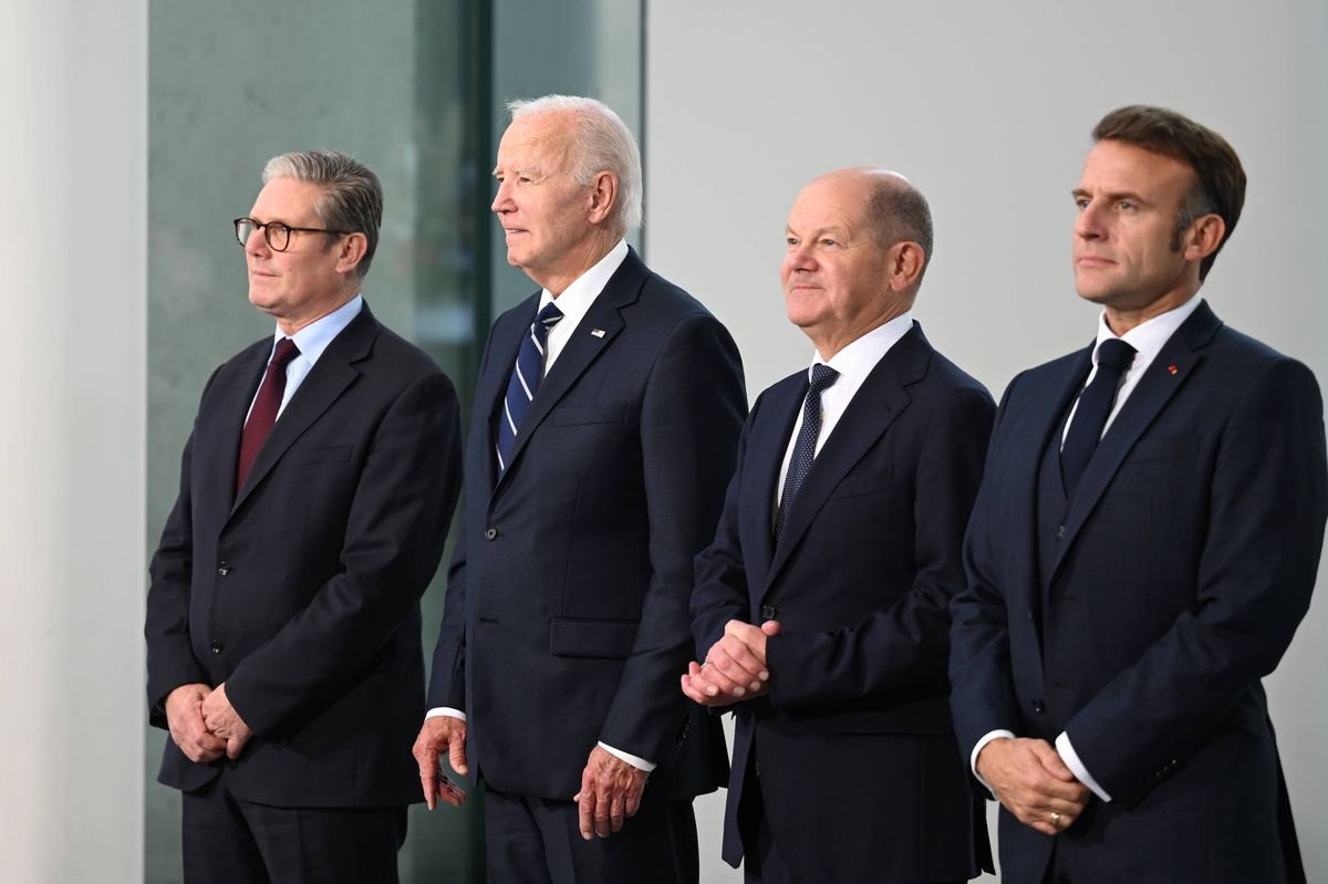 niemcy, olaf scholz, emmanuel macron, joe biden, donald tusk, Berlin, wojna w Ukrainie Nie zaprosili Tuska do Berlina. Poważny błąd