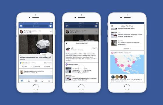 FB wprowadza dodatkowe informacje pod artykułami, aby walczyć z fake news. Na początek w USA