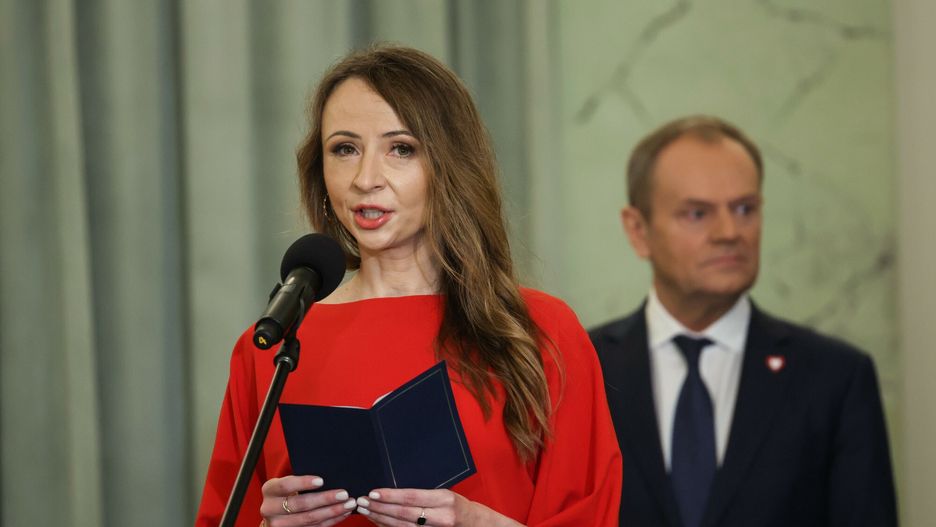 Agnieszka Dziemianowicz-Bąk i Donald Tusk