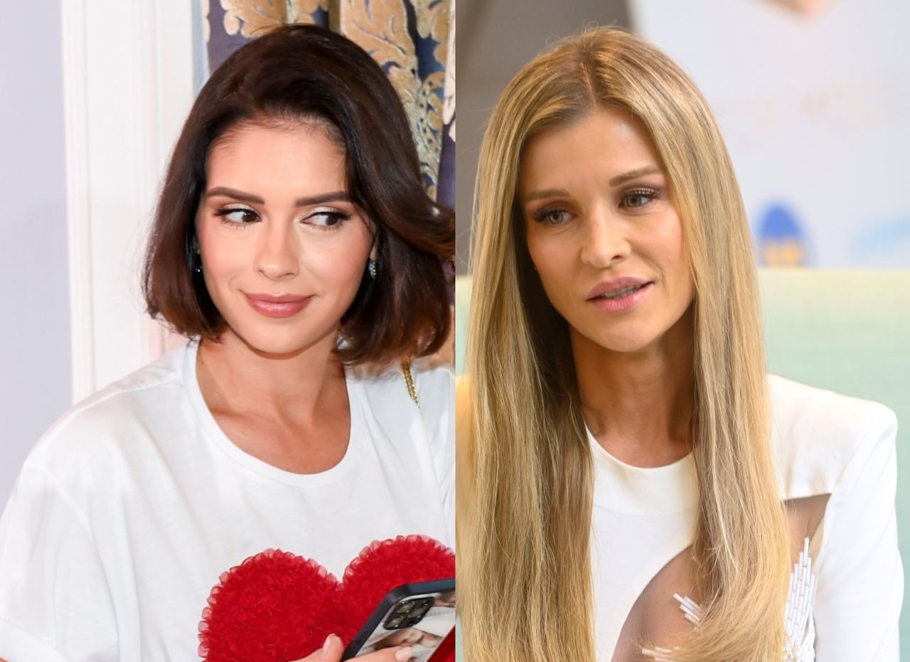 Klaudia Halejcio i Joanna Krupa w takich samych sukienkach 