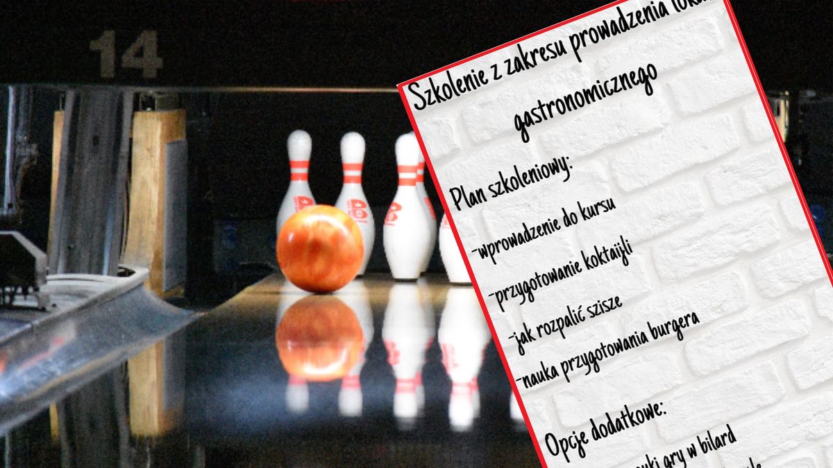 Przedsiębiorca oferuje szkolenia barmańskie. Ma nóż na gardle