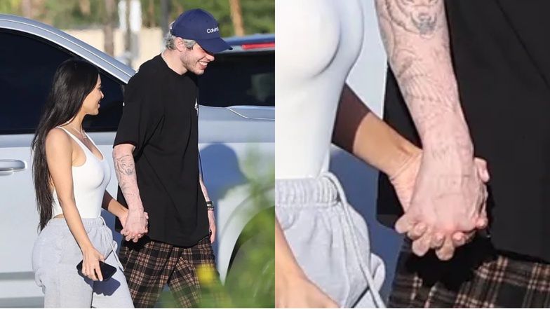 Zakochana (?) Kim Kardashian spaceruje z Petem Davidsonem, trzymając go za rękę (ZDJĘCIA)