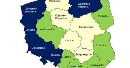 Zachód przoduje - mapa pojazdów bez OC z podziałem na województwa